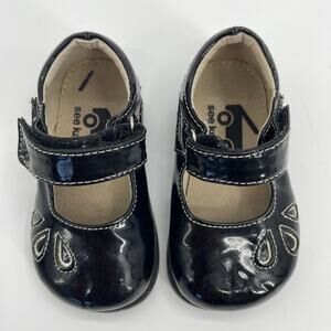 SEE KAI RUN Jane Hook Loop Patent Leather Mary Jane Little Kid Size 5